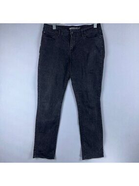Levis Jeans Demi Curve Mid Rise Slim Fit Womens Size 12/31 Dark Wash Black